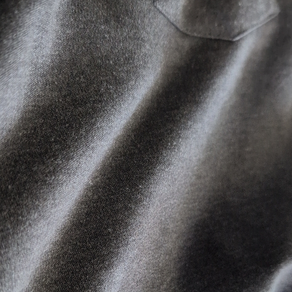 Croft & Barrow Extra Soft Gray Long Sleeve Polo Shirt L          P335 - Picture 6 of 6